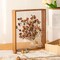 Dried Flower Display Stand Decorative Floating Photo Frame,Double Sided Plexiglass Shadow Box Picture Frame,for Display Dried Flowers,Handicrafts (Walnut color-8x12)